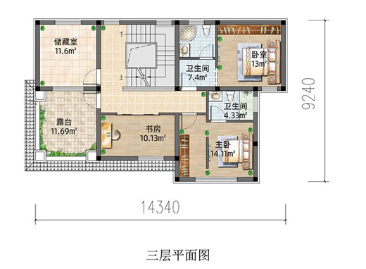 簡約現(xiàn)代風(fēng)三層住宅，陽光房慵懶愜意