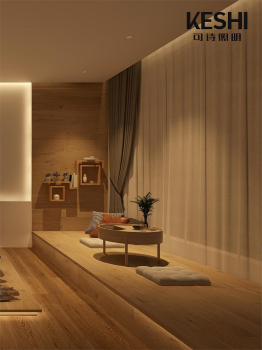 極簡日式家居設(shè)計(jì)，加上KESHI可詩照明無主燈設(shè)計(jì)太絕了